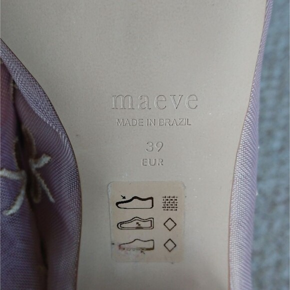 Anthropologie Maeve Chic Bow Embroidered Mary Jane Shoes size 38.5 - Picture 10 of 12